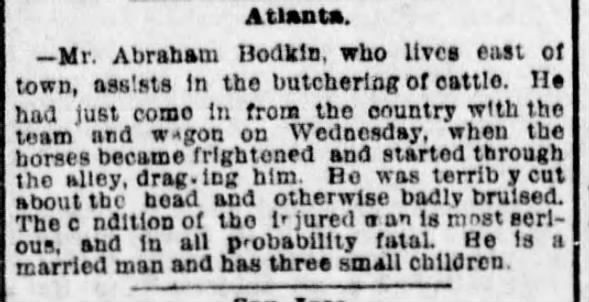 Accident: Abraham Lincoln Botkin